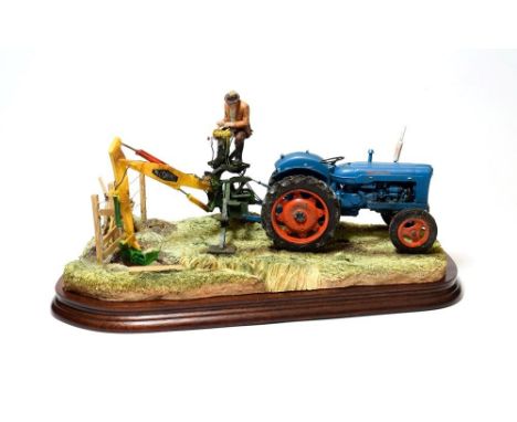 Border Fine Arts 'A Day's Work Ditching', model No. B0832 by Ray Ayres, limited edition 1684/2003, on wood base, with box and