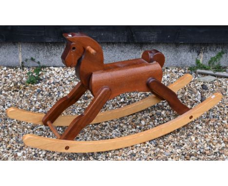 A John C Buckhurst of Cornwall traditional hardwood rocking horse 