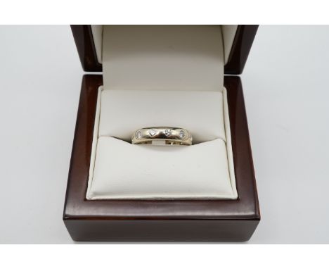 Brillant Ring Memoryring, Weißgold 750/-, Brillanten ges. ca. 0,80 ct., gute Farbe und Reinheit, Ringgröße 52, 4,5gr.