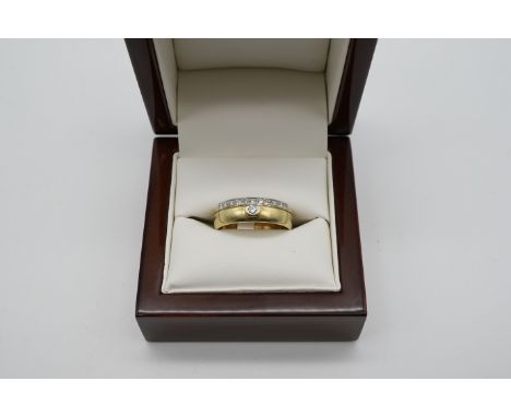 Brillant Ring Gelbgold 585/-, Brillanten ges. 0,25 ct., W/VS-Si, Ringgröße 60, 7gr.