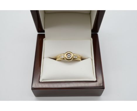 Brillant Ring Gelbgold 585/-, Brillanten ges. ca. 0,25 ct., gute Farbe und Reinheit, Ringgröße 62, 5,4gr.