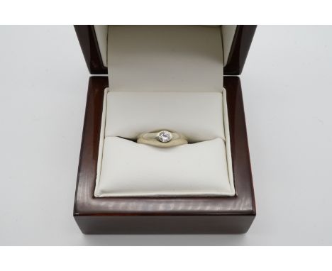 Brillant Solitär Ring Weißgold 750/-, Brillant ca. 0,25 ct., gute Farbe und Reinheit, Ringgröße 52, 3,7gr.