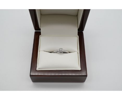 Ring mit Zirkonia Weißgold 585/-, Ringgröße 52, 1,4gr.