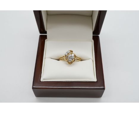 Brilllant Ring Gelbgold 585/-, Brillanten ges. ca. 0,20 ct., W/Si, Ringgröße 58, 3,2gr.