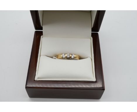 Brillant Ring Gelbgold 750/-, Brillanten ges. ca. 0,45 ct., TW/Si, Ringgröße 49, 6,5gr.