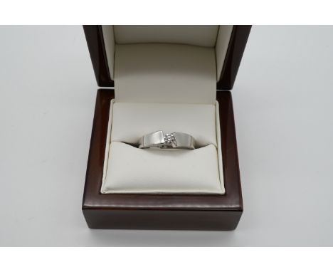 Brillant Ring Weißgold 585/-, Solitär Brillant ca. 0,25ct., W/Si, Ringgröße 61, 9,7gr.