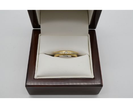 Niessing Ring Gelbgold/Weißgold 750/-, Brillant, Ringgröße 54, 5,1gr.