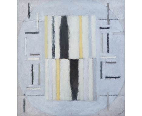 § Alan Munro Reynolds (1926-2014) 'June Structure, 1965' signed lower right, further signed, titled and dated verso, oil on b
