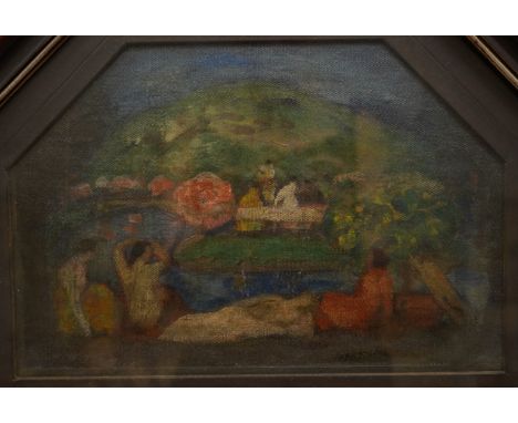 Hungarian School early 20th century Nude bathers,1909, avant-garde study, possibly by a member of 'The 8' (A Nyolcak),dated a