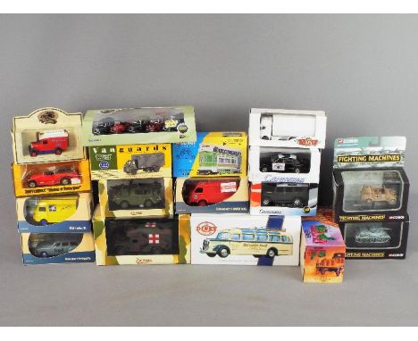 Corgi, Vanguards,  Matchbox Dinky, Cararama, Oxford Diecast Others - A group of 17 boxed diecast model vehicles in various sc