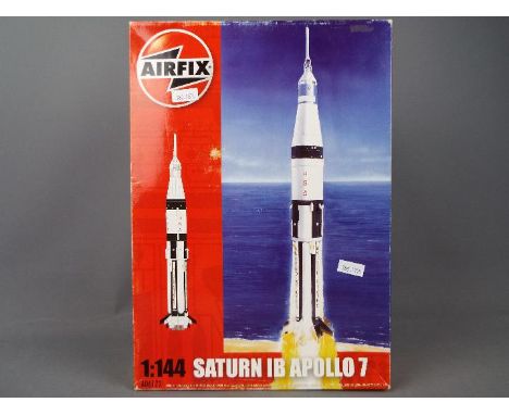 Airfix - an all plastic model kit of a Saturn IB Apollo 7 Rocket model No. A06172, 1:144 scale, mint in factory sealed box