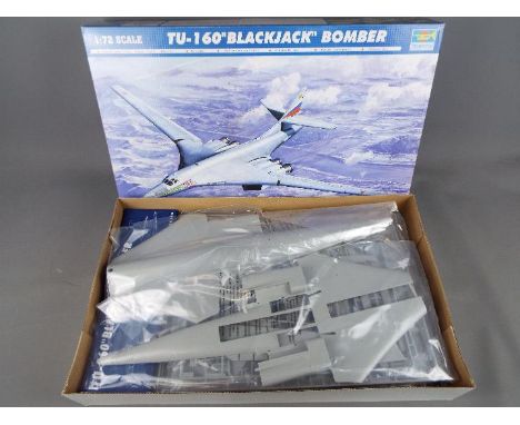 Trumpeter 1/72 scale boxed kit comprising TU-1 60 'Blackjac' Bomber, # 01620, parts all contained within factory sealed trans