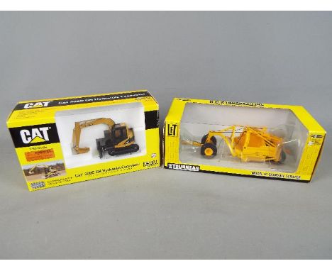 Norscot, Spec Cast - Two boxed 1:50 scale diecast construction vehicles. Lot comprises of Norscot #55129 Caterpillar 308C CR 