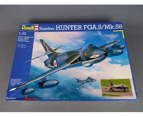 Revell - an all plastic model kit of a Hawker Hunter FGA.9/Mk.58 model No. 04703, 1:32 scale, mint in factory sealed box