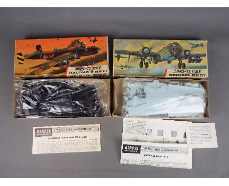 Airfix - Two boxed vintage Airfix 1:72 model kits. Lot consists of Airfix #589 Heinkel HE177; and Airfix #584 Halifax B MK111