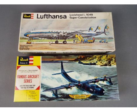 Revell - two all plastic model kits by Revell to include Famous Aircraft Series Convair R3Y-2 'Tradewind' model No. H178:98, 