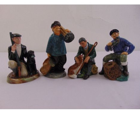 Four Royal Doulton figurines The Gamekeeper HN2879, The Master HN2325, The Lobster Man HN2317 and Master Sweep HN2205