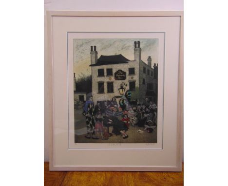 Mychael Barratt framed and glazed lithograph entitled Life Infinity Art VI of the Spaniards Inn, signed bottom right, 49 x 39