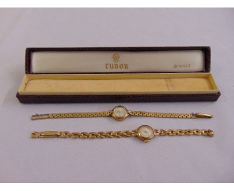 Tudor Royal 9ct gold ladies wristwatch and a Rotary 9ct gold ladies wristwatch, approx total weight 28.2g