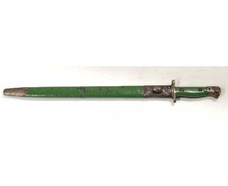 1907 British long sword bayonet and scabbard, stamped G.R. under crown, 1907, S294, W.S.C. (Wilkinson Sword Company) - 43, da