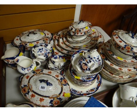 A large parcel of various patterned Staffordshire tea & dinnerware