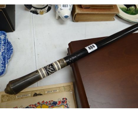 A horn-handled sword stick