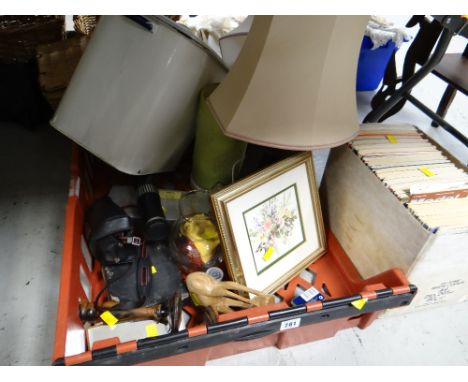 A good vintage enamel bread bin, sundry household items & a quantity of model engineering publications