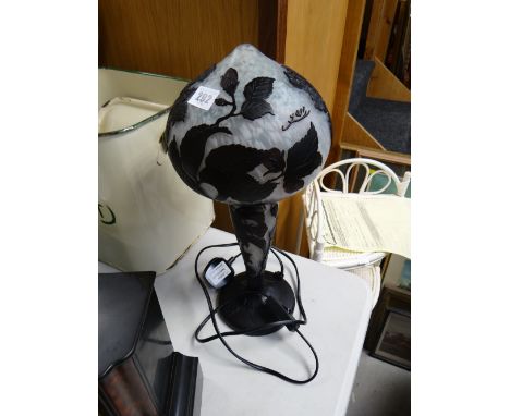 Modern reproduction galle-style Art Nouveau table lamp