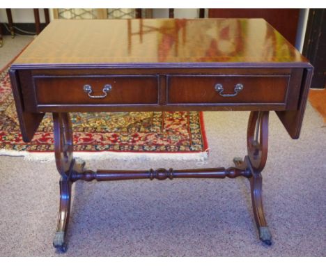 Regency style drop leaf sofa table 91cm wide (closed), 57cm deep, 74.5cm high