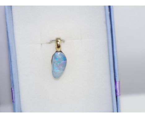 Lightning Ridge black opal pendant