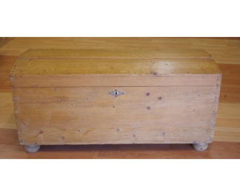 Pine dome top trunk 124cm wide, 47cm deep, 59cm high