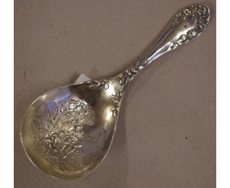 Edwardian sterling silver caddy spoon Birmingham 1904 makers Levi & Salaman. W14g approx.