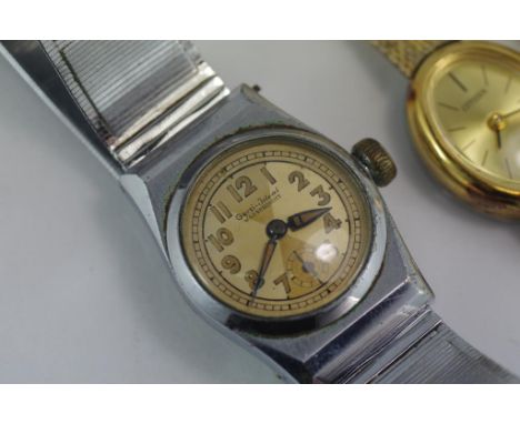 German 1940's watch Gersi-Ideal with a D.G.R.M band (patented design under the Reich Government) together with two ladies wri