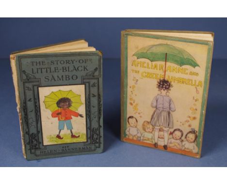 Vintage Ameliar Anne and the Green Umbrella children's book, published 1920, together with The Story of Little Black Sambo, p