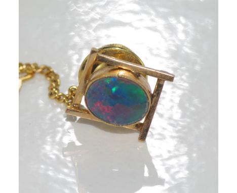 10k gold & opal tie pin clip is not gold