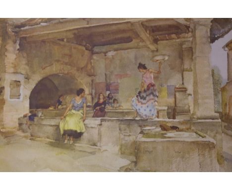 William Russell Flint (1880-1969)Provencal Caprice framed print, signed lower right, 45.5cm X 59.5cm approx