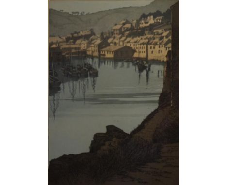 Geoffrey Sneyd Garnier (1889-1970) "Polperro" colour lithograph, signed in pencil lower right, 26.3cm x 18.8cm (image)
