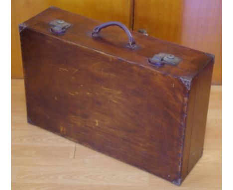 Vintage wooden suitcase 64cm wide