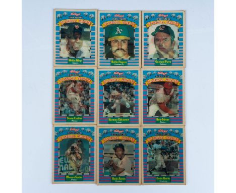 This collection includes cards featuring warren Spahn, Steve Carlton, Gaylord Perry, Willie Mays, Rollie Fingers, Harmon Kill