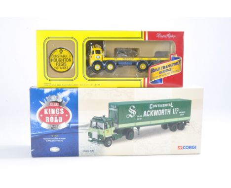 Corgi Diecast Model Truck issues comprising No. CC10101 Foden Platform in the livery of Blue Circle plus no. CC12602 Scammell