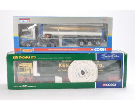 Corgi Model Truck Issues comprising No. CC12224 Scania 4 Series Tanker in the livery of Stiller plus No. CC13403 MAN TGA curt