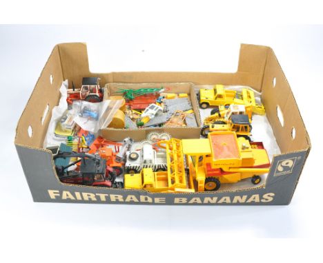 Britains Farm (mostly), to include a group of 'played with' tractor and implement issues plus some accessories. Some with obv
