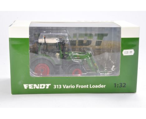 USK Scale Models 1/32 Farm Model Issue comprising Fendt 313 Vario Tractor with front loader. Not previously removed from box,