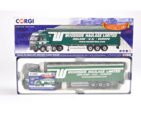 Corgi Diecast Truck issue comprising No. 14033 Volvo FH Moving Floor Trailer in the livery of Woodside. Generally very good, 