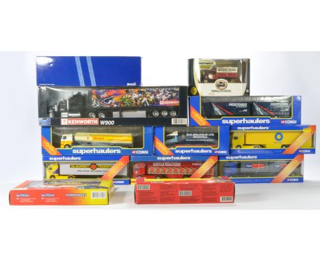 A group of mostly 1/64 diecast truck issues from Corgi. Looks to be very good to excellent in boxes. 