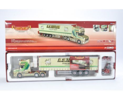 Corgi Diecast Model Truck issue comprising No.CC12823 Scania T Topline Curtainside in livery of A.S Taylor Transport LTD. Loo