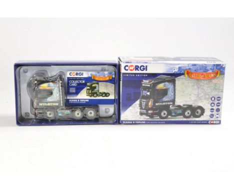 Corgi Diecast Truck issue comprising No. CC13780 Scania R Topling in the livery of Hulston. Looks to be very good, mirrors in