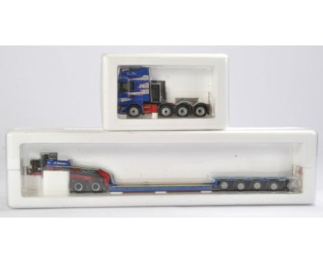NZG Model Truck issue comprising Scania Nooteboom Trailer in the livery of Adams. Looks to be complete without obvious sign o