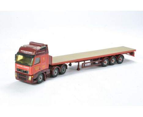 Code 3 Model Truck issue comprising Volvo FM12 Tractor unit (Modified) with Corgi Flatbed Trailer in the livery of Benton Bro