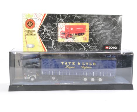 Corgi Diecast Model Trucks issue comprising No. 22201 BRS AEC Mercury Tilt Trailer and Load in livery of British Road Service